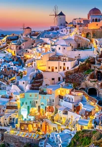 Puzzle Světla v Santorini 1000 dílků
