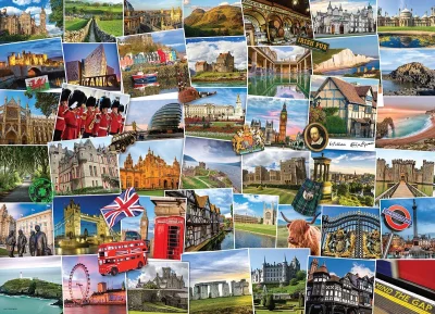 Puzzle Světoběžník - Velká Británie 1000 dílků