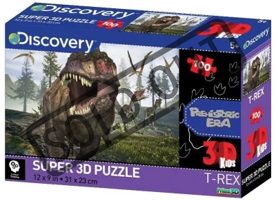 Puzzle T-Rex 3D 100 dílků