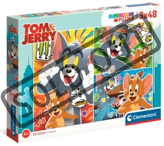 Puzzle Tom a Jerry 3x48 dílků