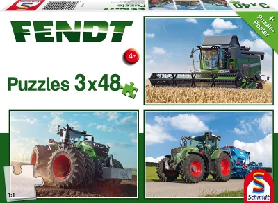 Puzzle Traktory Fendt 3x48 dílků