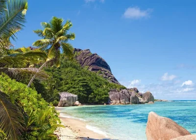 Puzzle Tropická pláž, Seychely 3000 dílků