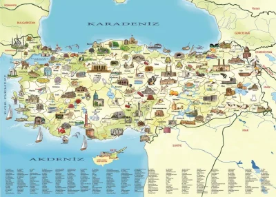Puzzle Turecko: Kulturní mapa 260 dílků