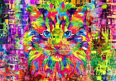 Puzzle Úžasná kočka 1000 dílků