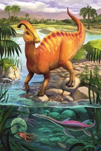 Puzzle Úžasní dinosauři: Parasaurolophus 54 dílků