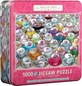 Puzzle v plechové krabičce Sbírka čajových šálků 1000 dílků