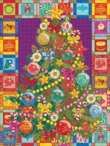 Puzzle Vánoční stromek na přikrývce XL 275 dílků