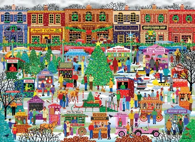 Puzzle Vánoční trh v centru XL 500 dílků