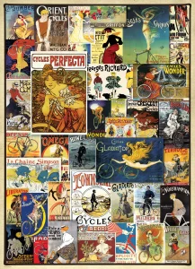 Puzzle Vintage cyklistické plakáty 1000 dílků