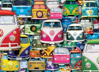Puzzle Volkswagen Bus: Funky Jam 1000 dílků
