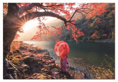 Puzzle Východ slunce u řeky Katsury, Japonsko 1000 dílků