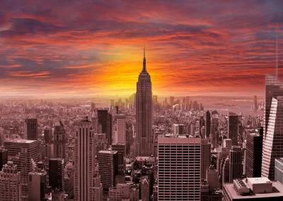 Puzzle Západ slunce nad panoramatem New Yorku 1000 dílků