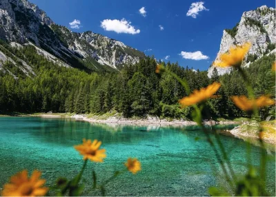 Puzzle Zelené jezero, Tragöß, Rakousko 1000 dílků