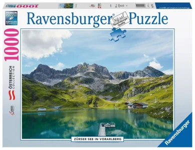 Puzzle Zürské jezero ve Vorarlbersku, Rakousko 1000 dílků