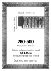 Rám na puzzle 48x34cm stříbrný (5700)