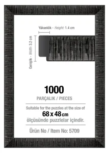 Rám na puzzle 68x48cm černý (5709)