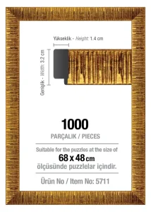 Rám na puzzle 68x48cm zlatý (5711)
