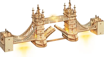 Rolife Svítící 3D dřevěné puzzle Tower Bridge 113 dílků