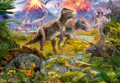 Puzzle Setkání dinosaurů 500 dílků