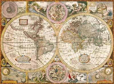 Puzzle Stará mapa 3000 dílků