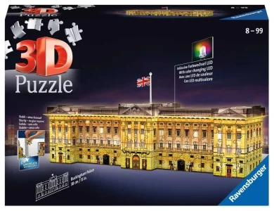 Svítící 3D puzzle Noční edice Buckinghamský palác 216 dílků