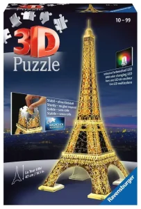Svítící 3D puzzle Noční edice Eiffelova věž 216 dílků