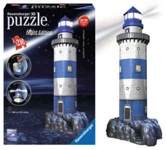 Svítící 3D puzzle Noční edice Maják 216 dílků