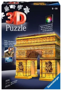 Svítící 3D puzzle Noční edice Vítězný oblouk 216 dílků