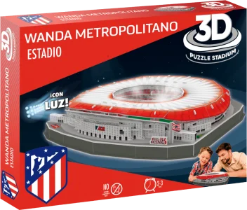 Svítící 3D puzzle Stadion Wanda Metropolitano - FC Atlético Madrid