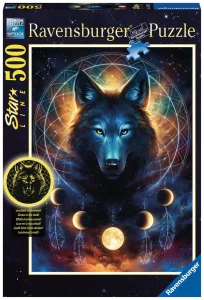 Svítící puzzle Měsíční vlk 500 dílků
