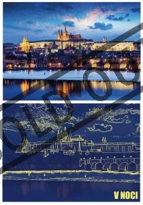 Svítící puzzle Pražský hrad 1000 dílků