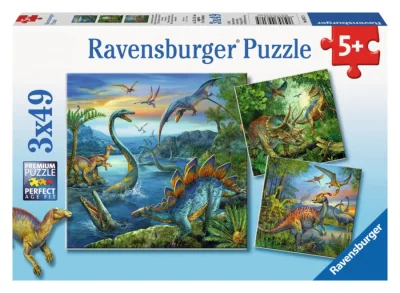 Puzzle Úžasní dinosauři 3x49 dílků