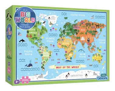Velké podlahové puzzle Svět je veliký 24 dílků
