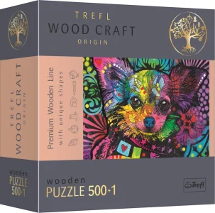 Wood Craft Origin puzzle Barevné štěně 501 dílků