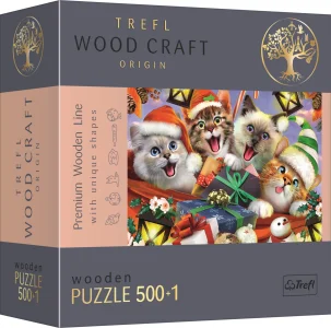 Wood Craft Origin puzzle Vánoční kočky 501 dílků