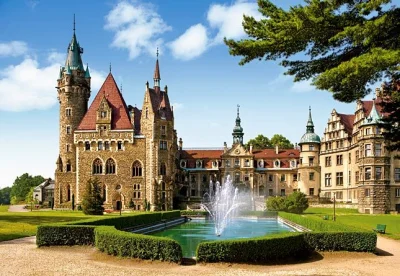 Puzzle Zámek Moszna, Polsko 1500 dílků