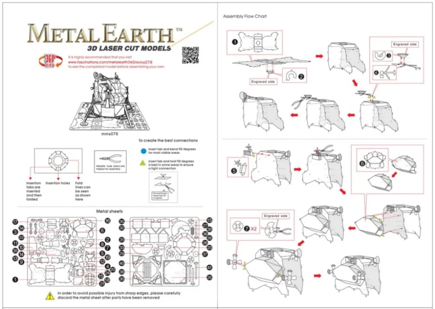 METAL EARTH 3D puzzle Lunárny modul Apollo