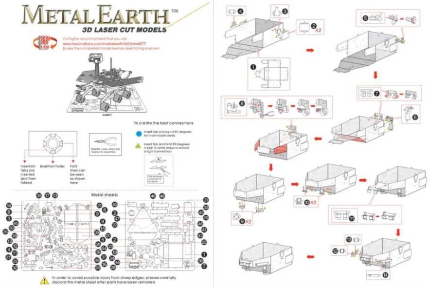 METAL EARTH 3D puzzle Mars Rover