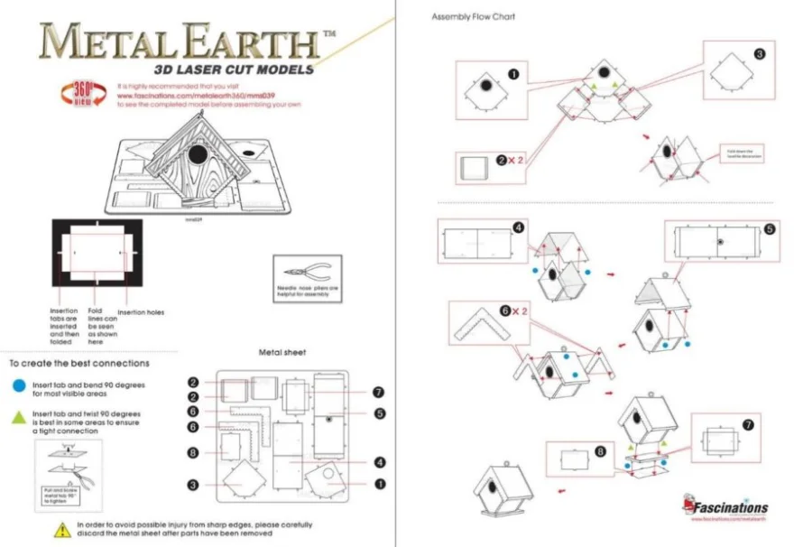 METAL EARTH 3D puzzle Vtáčia búdka