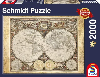 Puzzle Historická mapa sveta 2000 dielikov