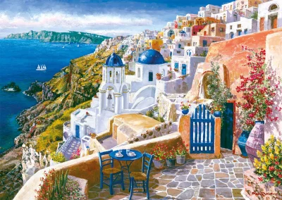 Puzzle Pohled ze Santorini 1000 dílků
