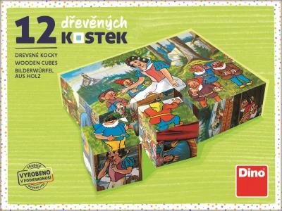 Obrázkové kocky Snehulienka, 12 kociek