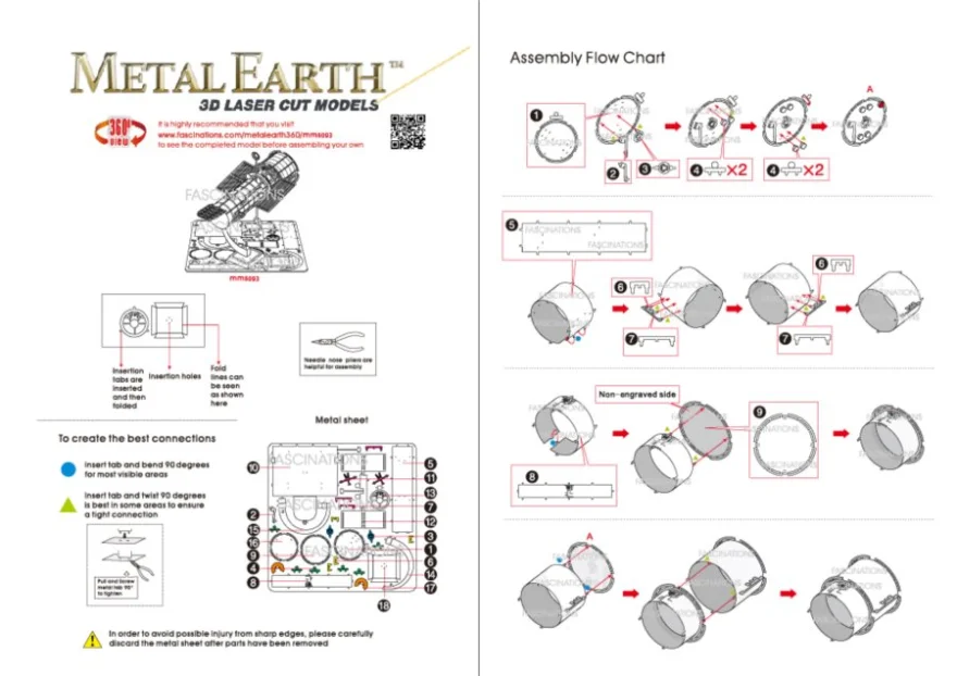 METAL EARTH 3D puzzle Hubbleov teleskop
