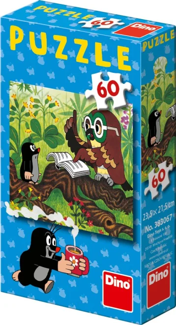 Dino Puzzle Krtko a múdra sova 60 dielikov