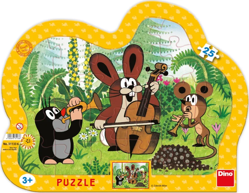 Dino Puzzle Krtko muzikant 25 dielikov