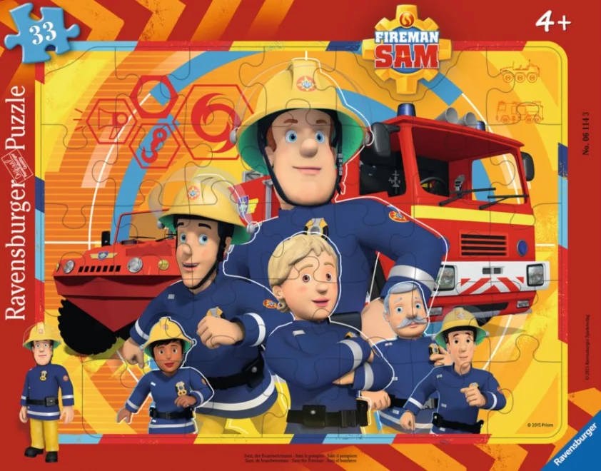 Deskové puzzle Ravensburger 33 dielikov Požiarnik Sam