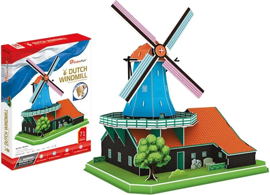 CubicFun 3D puzzle Holandský veterný mlyn 71 dielikov