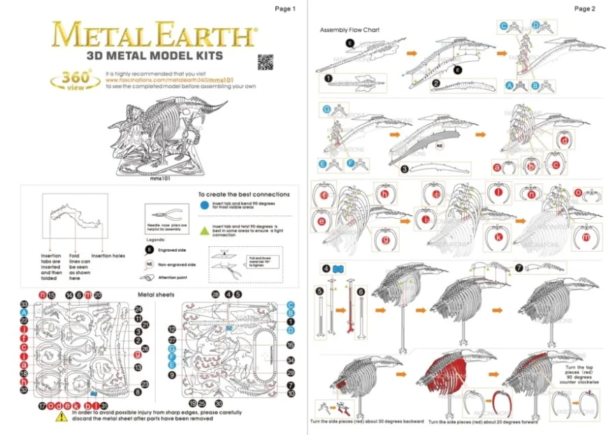 METAL EARTH 3D puzzle Triceratops