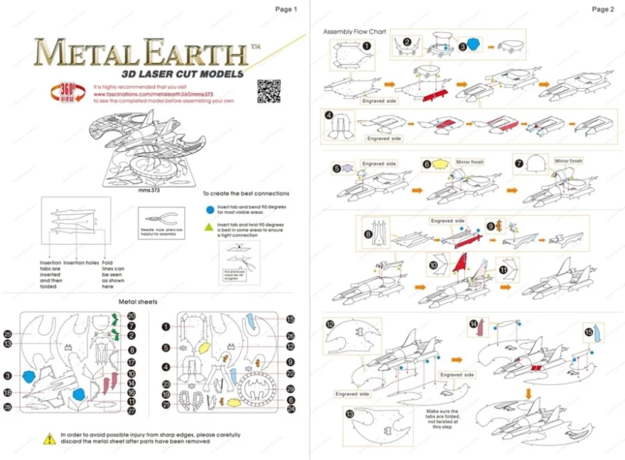 METAL EARTH 3D puzzle Batman: Batwing
