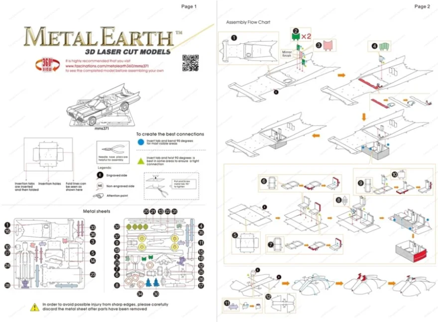 METAL EARTH 3D puzzle Batman: Batmobile (TV Series)